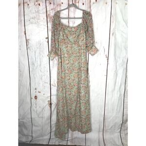 vow'd city chiffon floral printed bridesmaid maxi dress